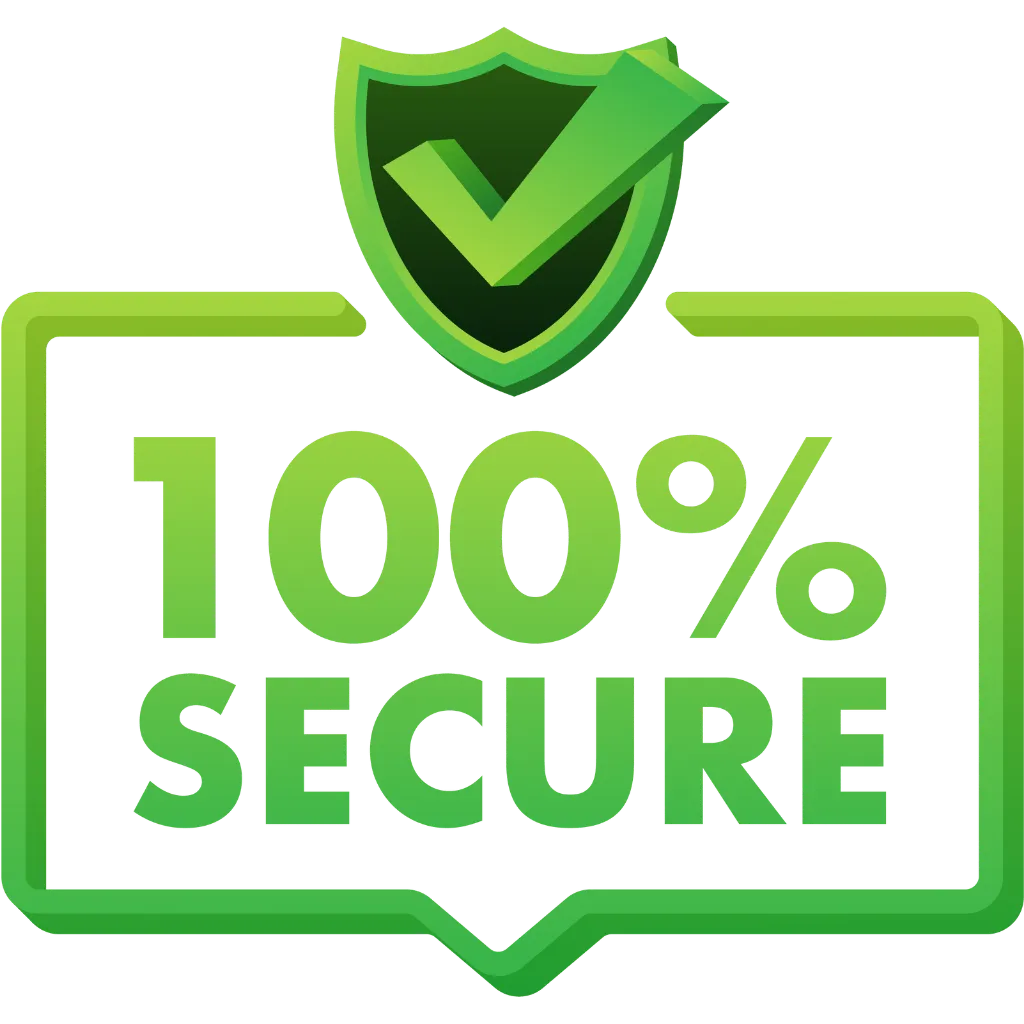 100% Secured and Safe Payment