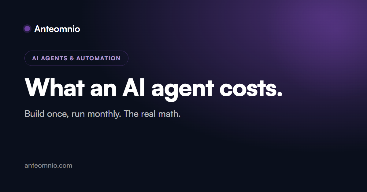 What an AI agent costs