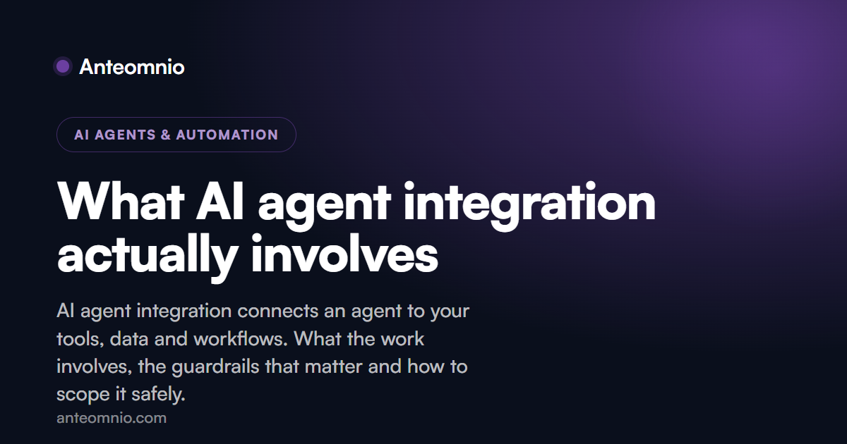 What AI agent integration actually involves