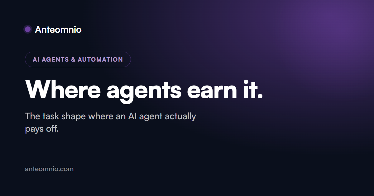 Where an AI agent actually earns its keep