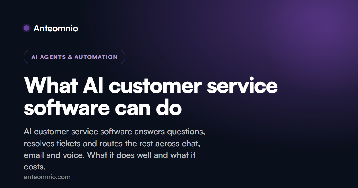 What AI customer service software can do