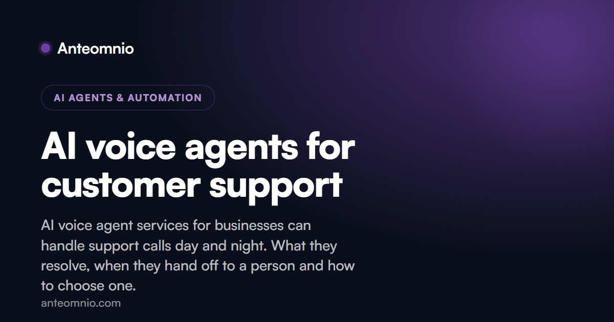 AI voice agent services for businesses: support calls