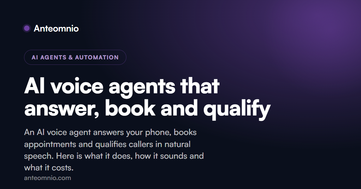 AI voice agents that answer, book and qualify calls