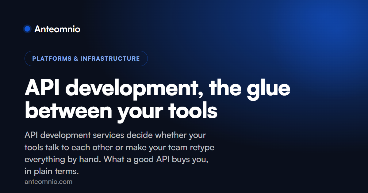 API development: the glue between your tools