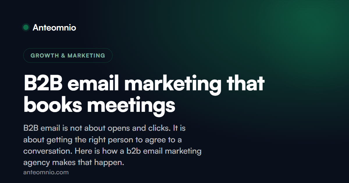 B2B email marketing that books meetings