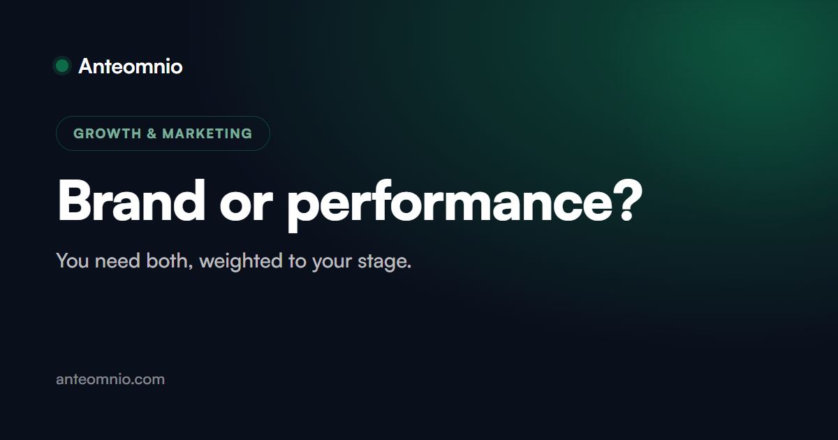 Brand or performance marketing: which you need now