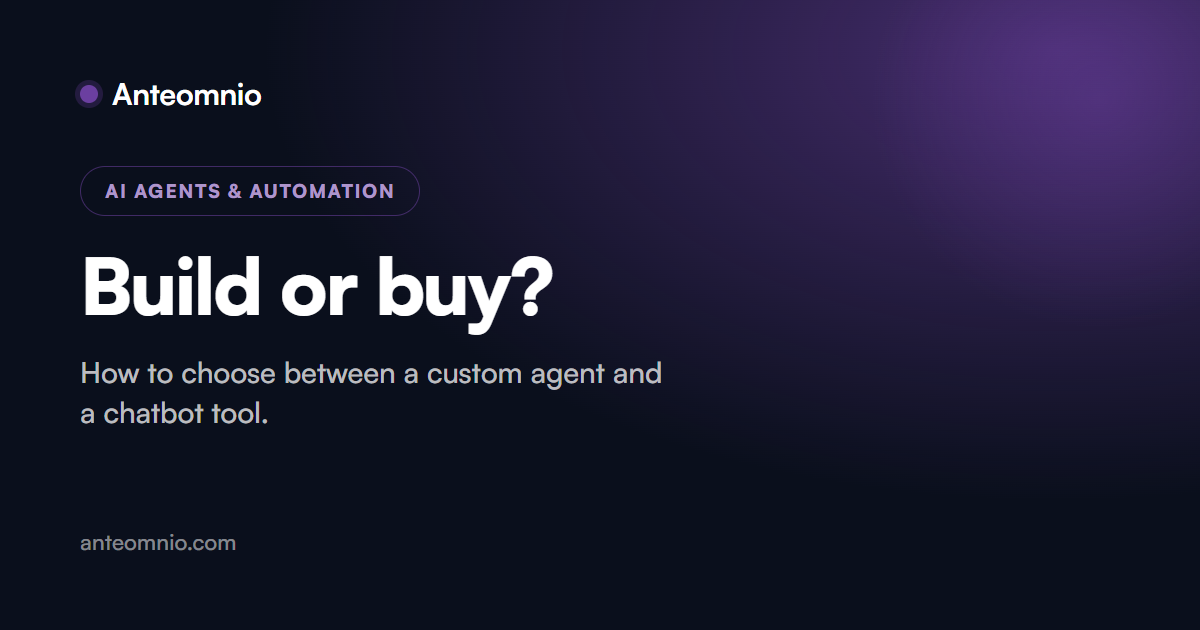 Build your own AI agent or buy a chatbot?