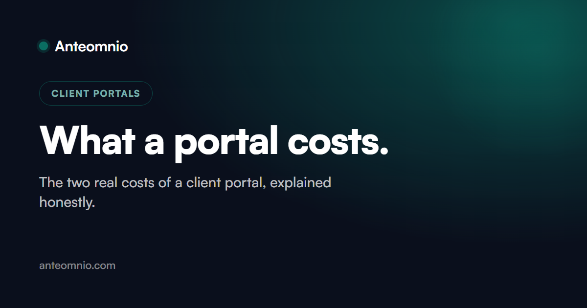 What a client portal costs to build and run