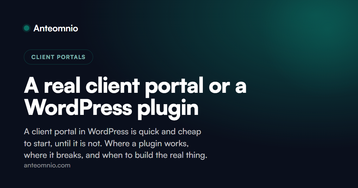 A real client portal or a WordPress plugin?