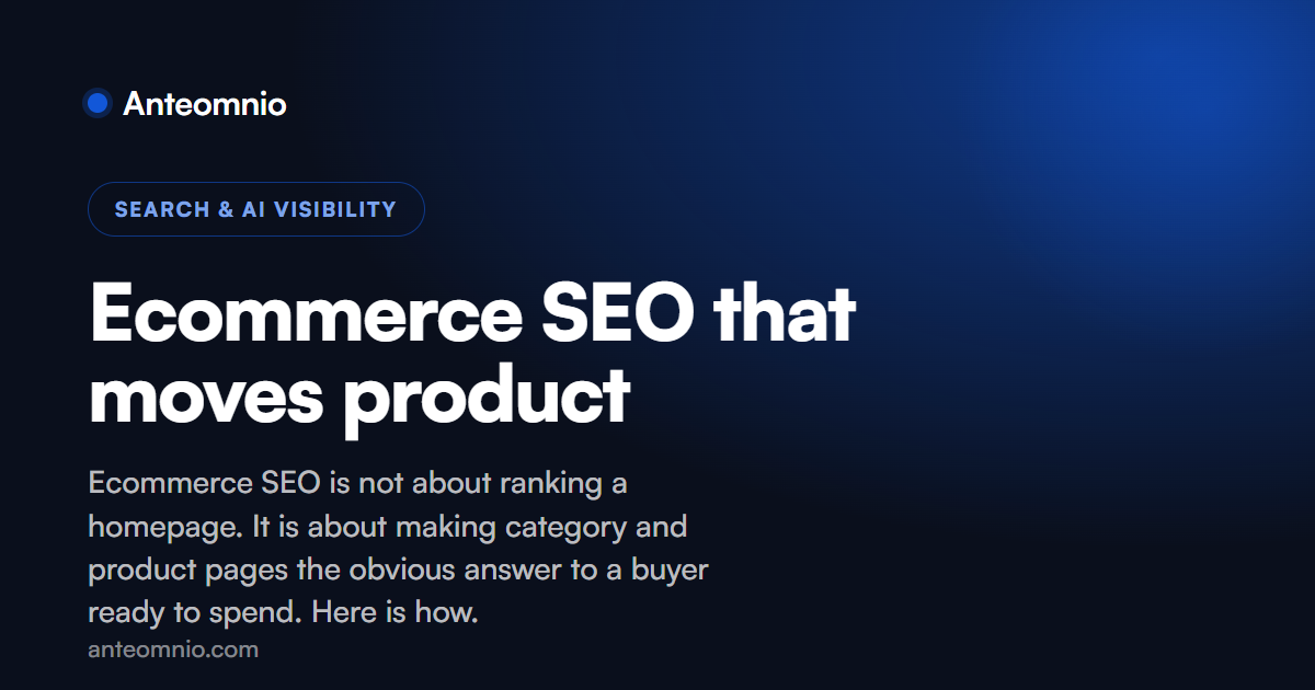 SEO services for ecommerce that move product