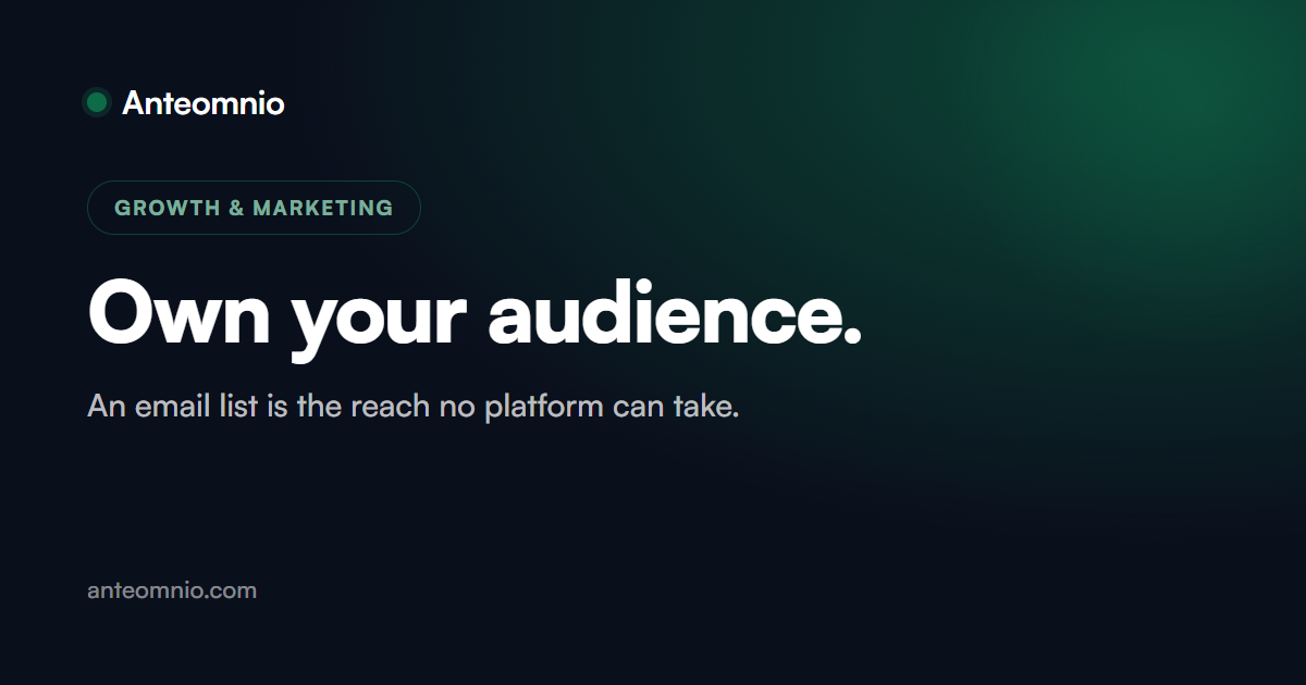Why your email list is the asset you actually own