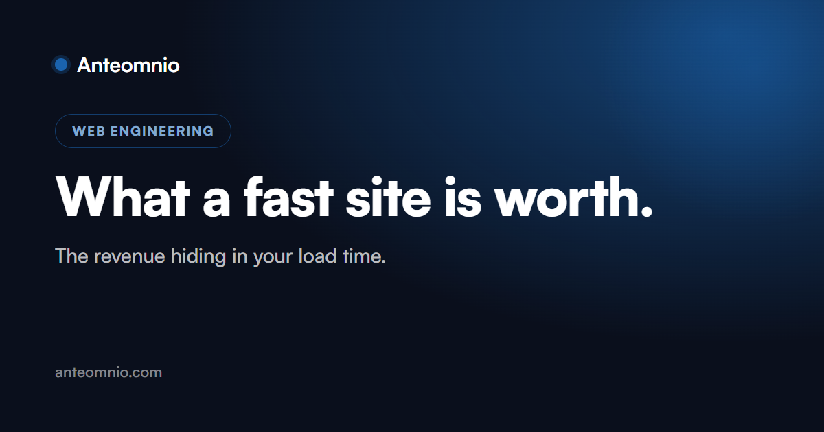 What a fast website is worth