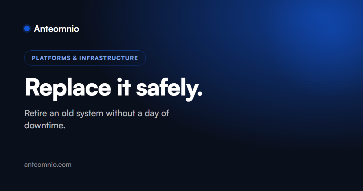 Replace an old system without stopping work