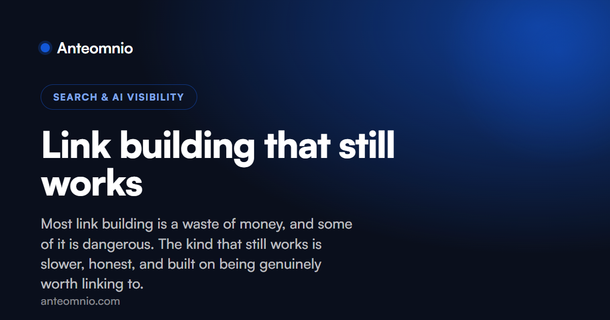 Backlink SEO services: link building that still works