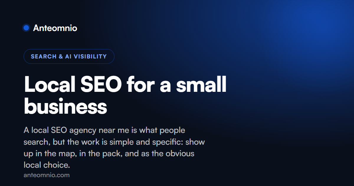 Local SEO for a small business, done plainly
