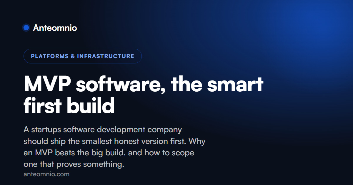 MVP software: the smart first build