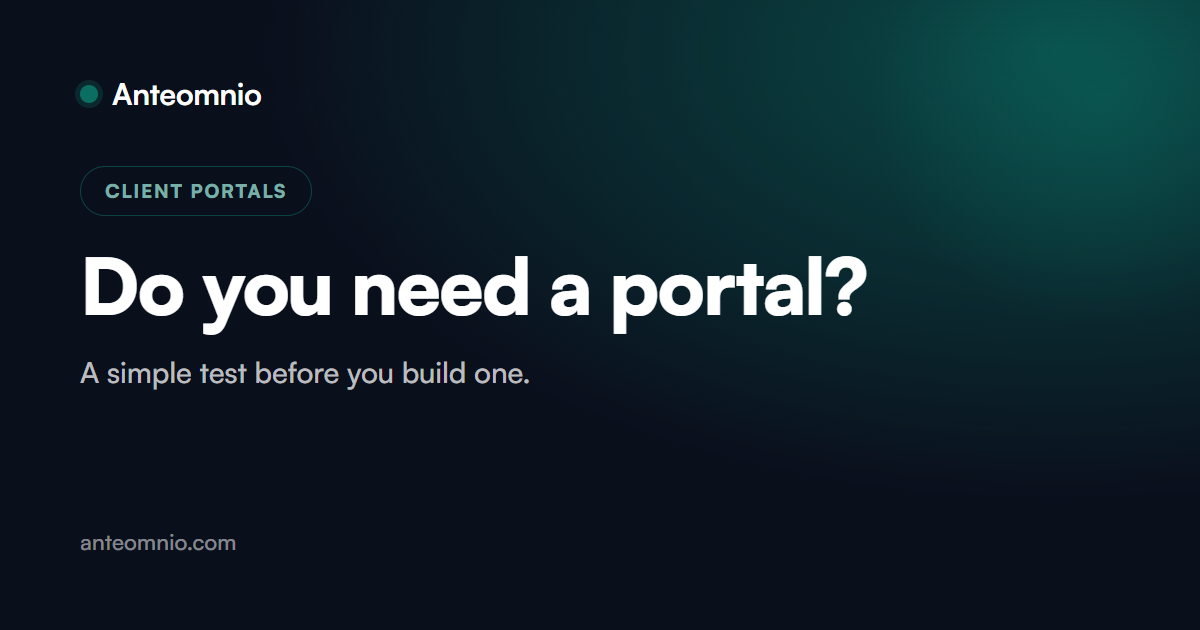 Do you need a client portal