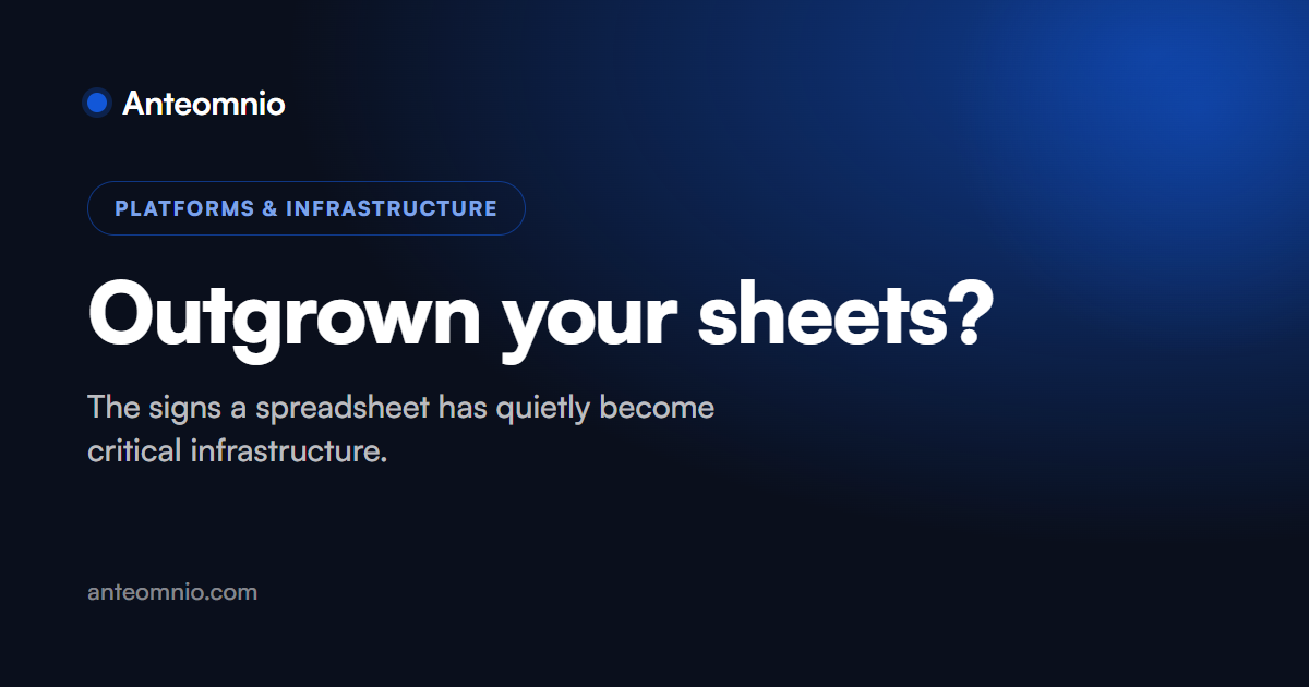 Signs you have outgrown your spreadsheets