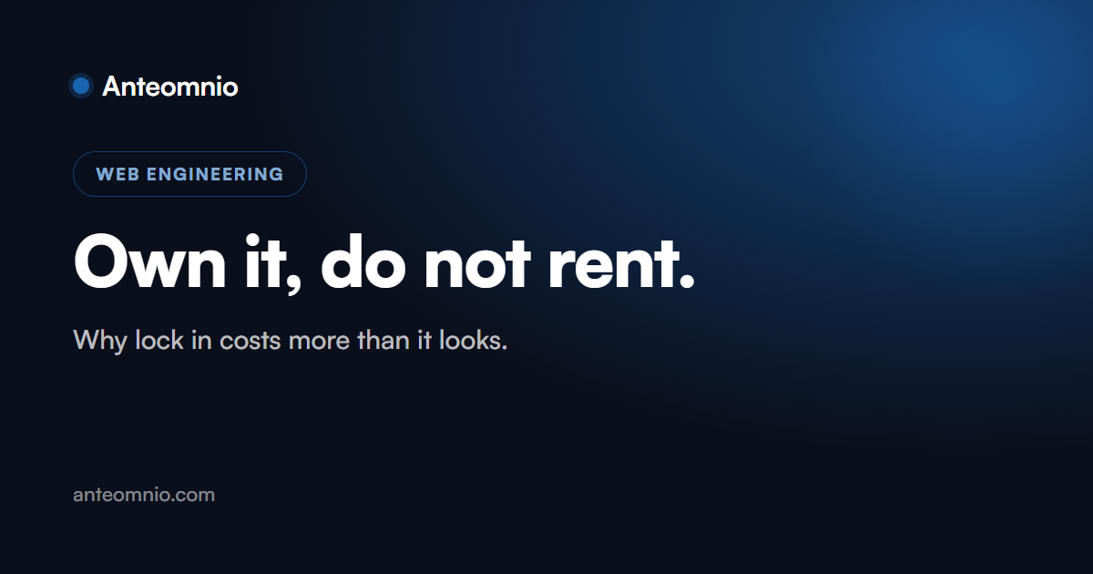 Why you should own your website, not rent it