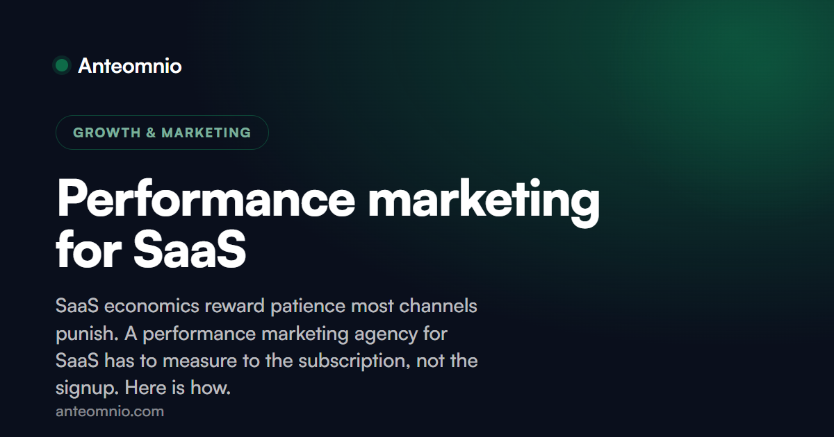 Performance marketing for SaaS