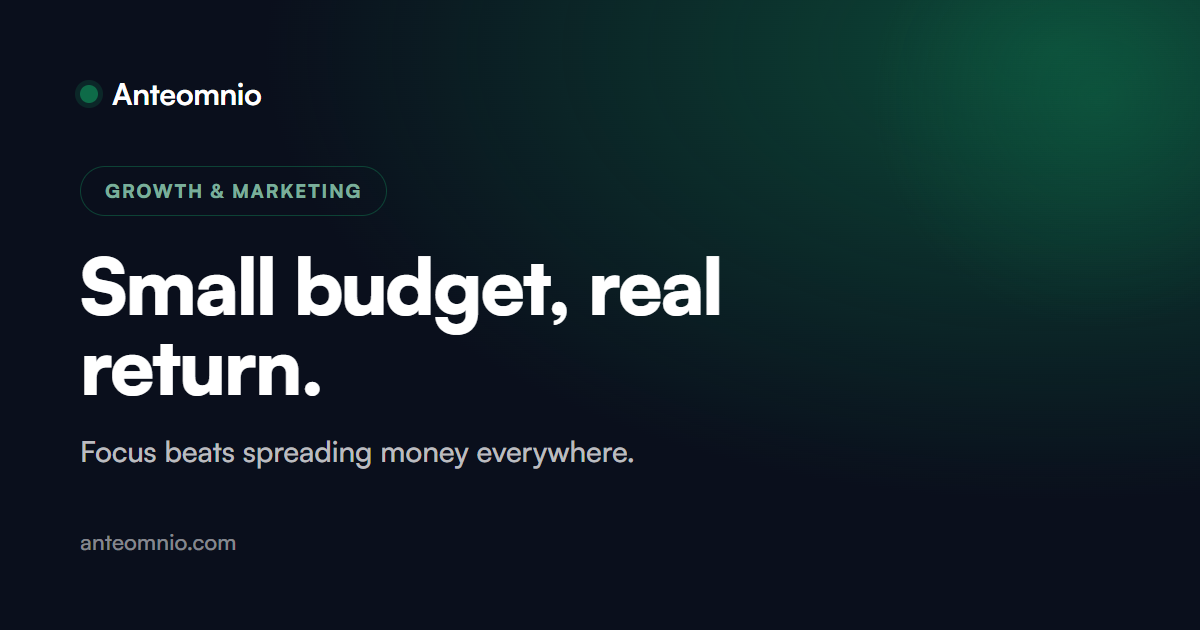 Where to spend a small marketing budget for return