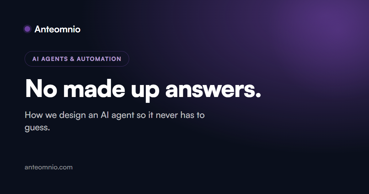 How we stop an AI agent from making things up