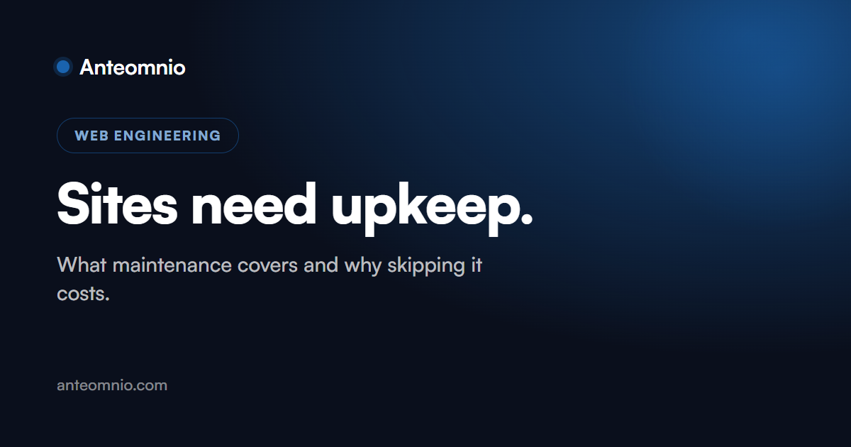 What website maintenance actually involves