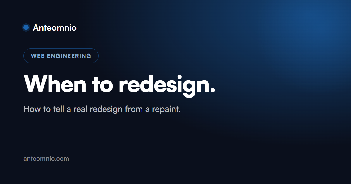When a website redesign is actually worth it