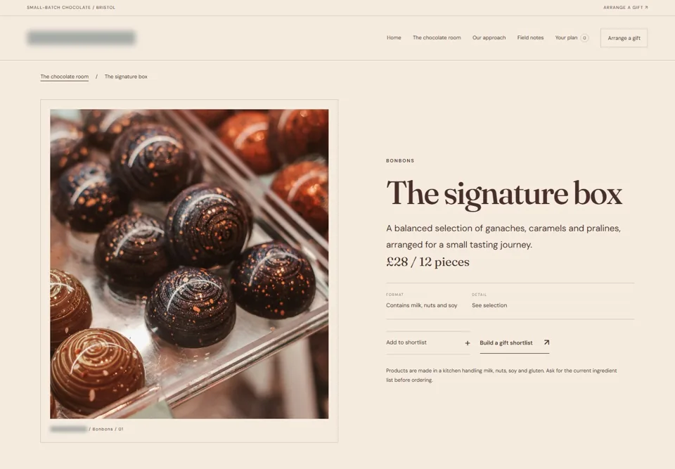 The signature box — identifying labels masked