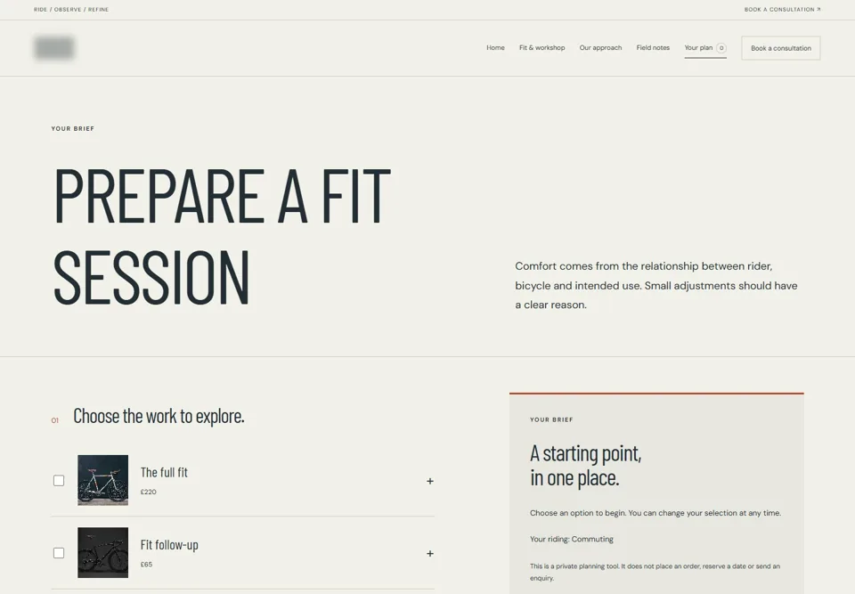 Prepare a fit session — identifying labels masked