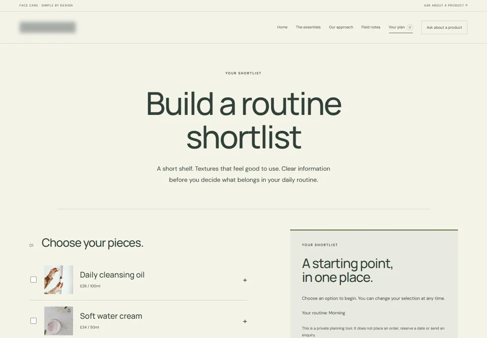 Build a routine shortlist — identifying labels masked