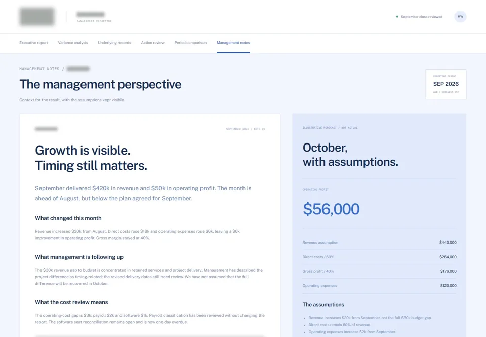 The management perspective — identifying labels masked