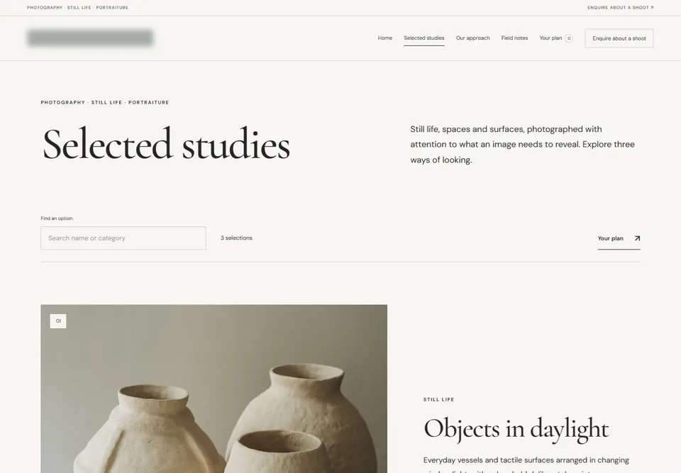 Selected studies — identifying labels masked