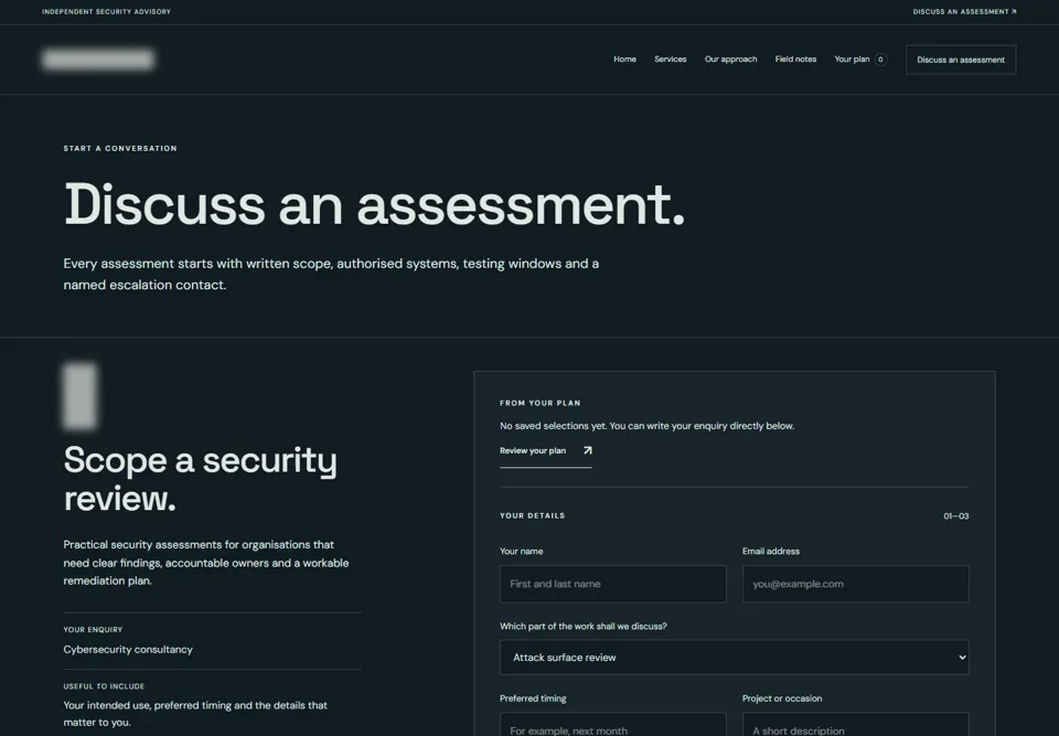 Discuss an assessment — identifying labels masked