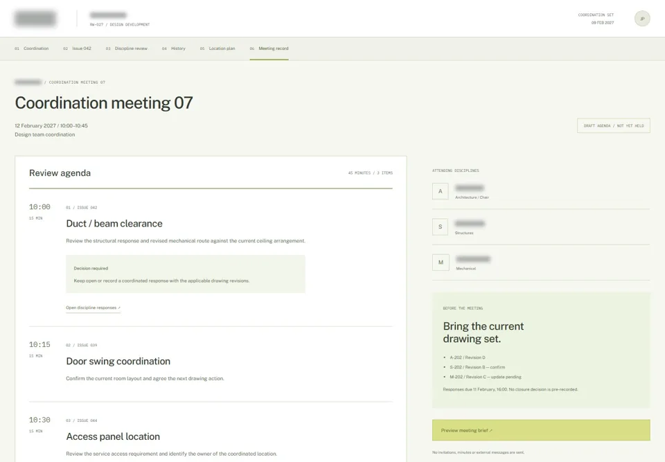 Coordination meeting 07 — identifying labels masked