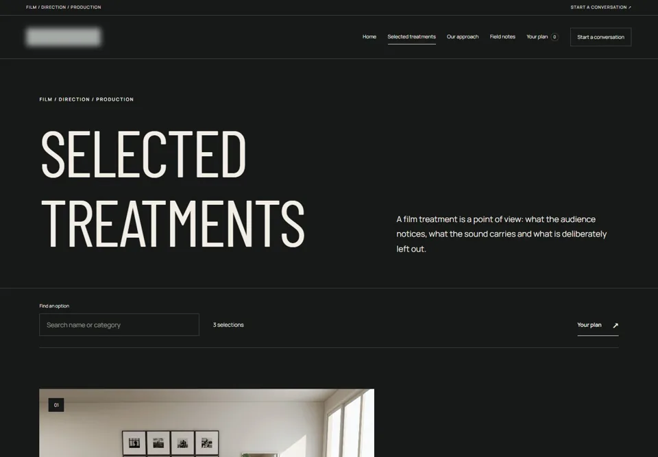 Selected treatments — identifying labels masked