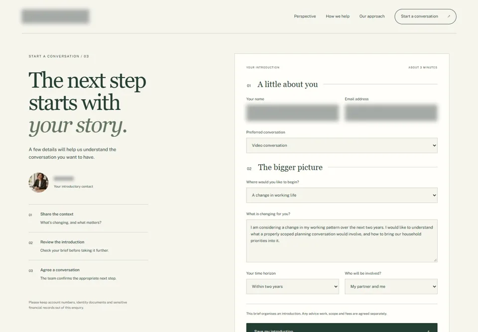 Start a conversation — identifying labels masked