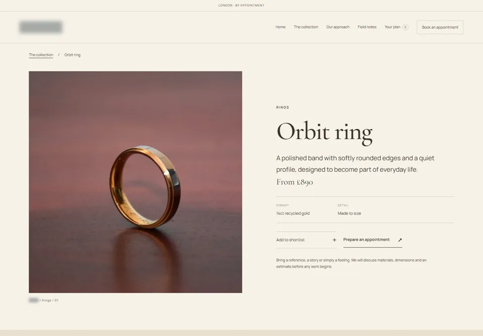 Orbit ring — identifying labels masked