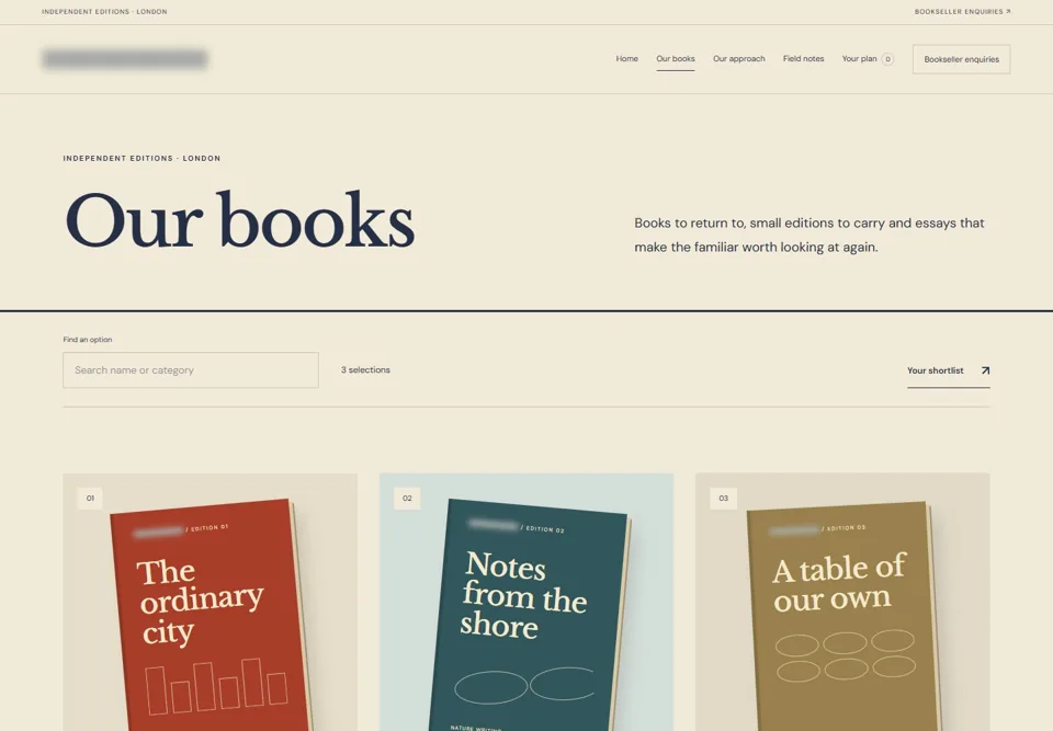 Our books — identifying labels masked