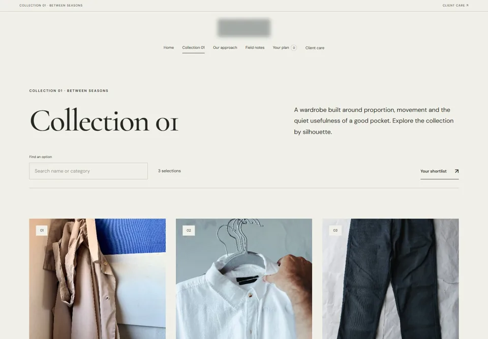 Collection 01 — identifying labels masked