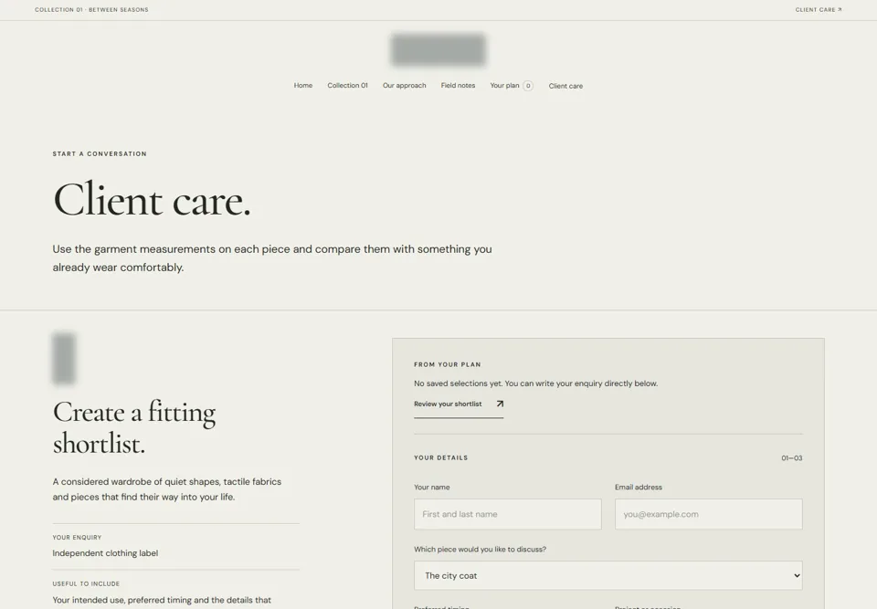 Client care — identifying labels masked