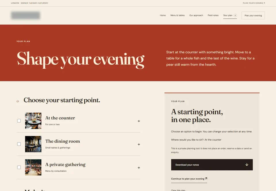 Shape your evening — identifying labels masked