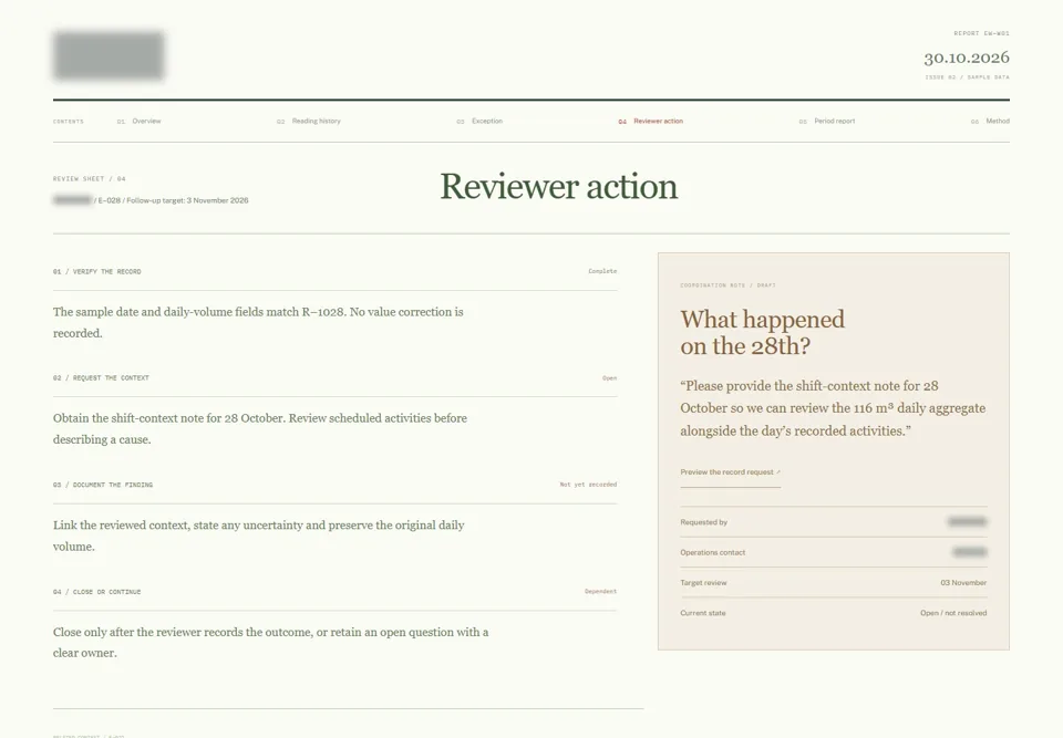Reviewer action — identifying labels masked