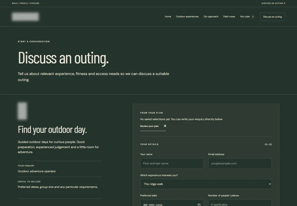 Discuss an outing — identifying labels masked