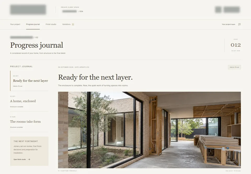 Journal — identifying labels masked
