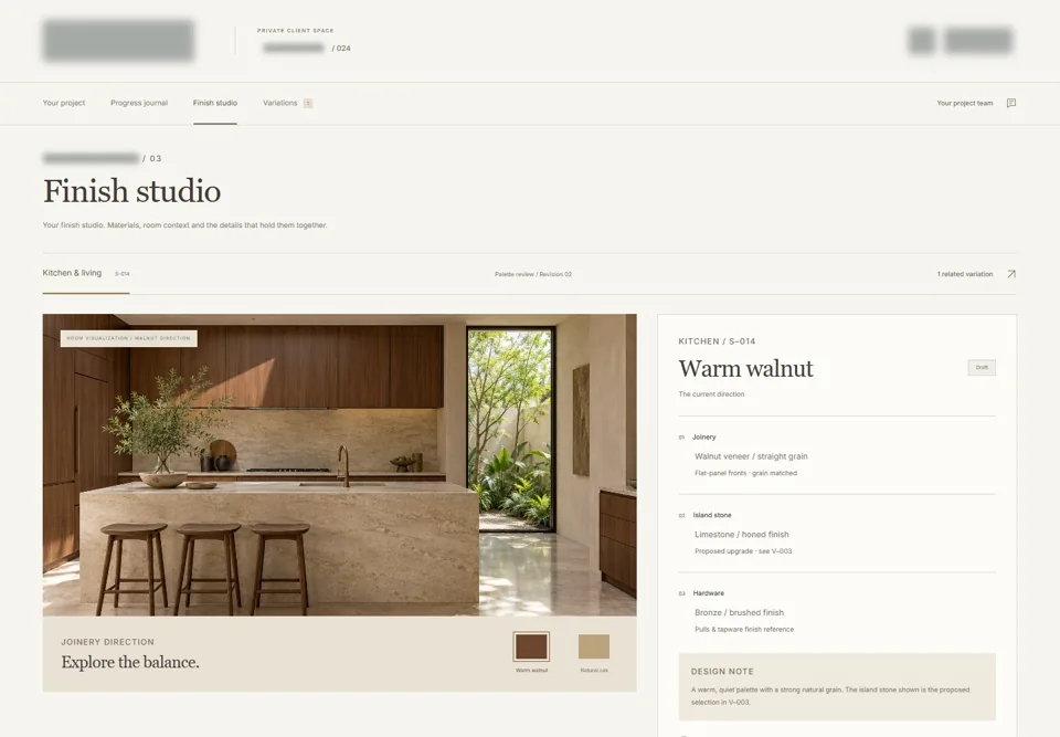 Studio — identifying labels masked
