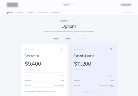 Expanded anonymised project view