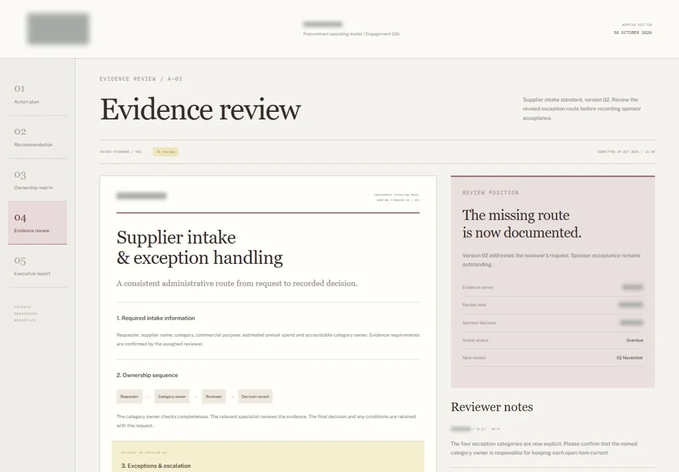 Evidence review — identifying labels masked