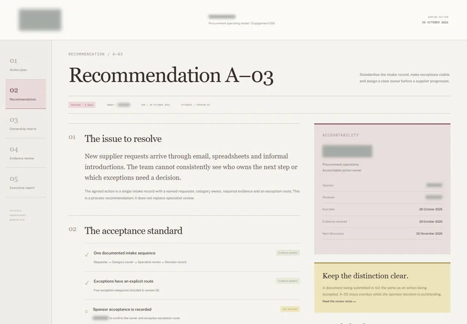 Recommendation A–03 — identifying labels masked
