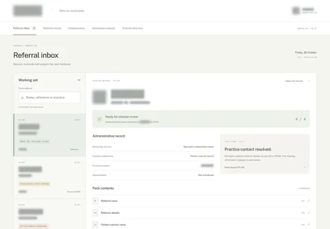 Expanded anonymised project view